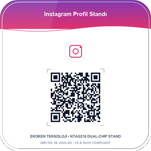 Instagram Takipçi & Etkileşim Akıllı Pleksi Standı Arka Yüz